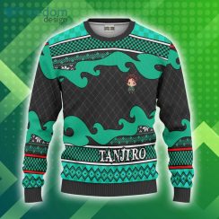 Demon Slayer Custom Tanjiro Kamado Christmas Ugly Sweater Anime 3D Sweater Product Photo 1