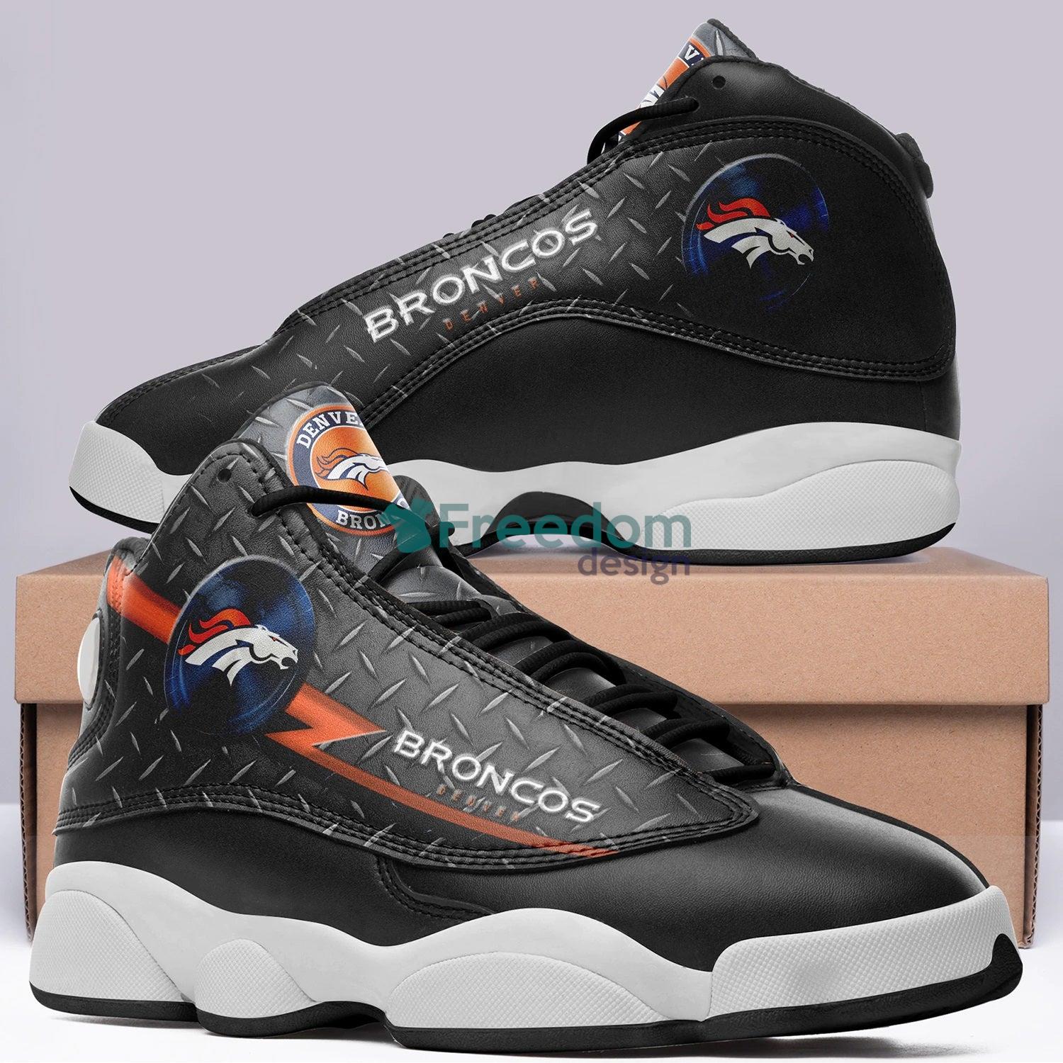 Denver Broncos Team Black Air Jordan 13 Sneaker Shoes For Fans