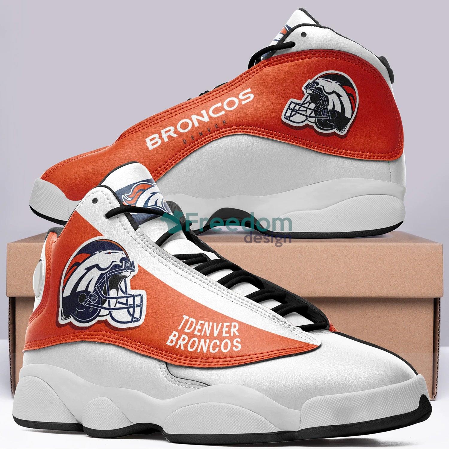 Denver Broncos Team White Air Jordan 13 Sneaker Shoes