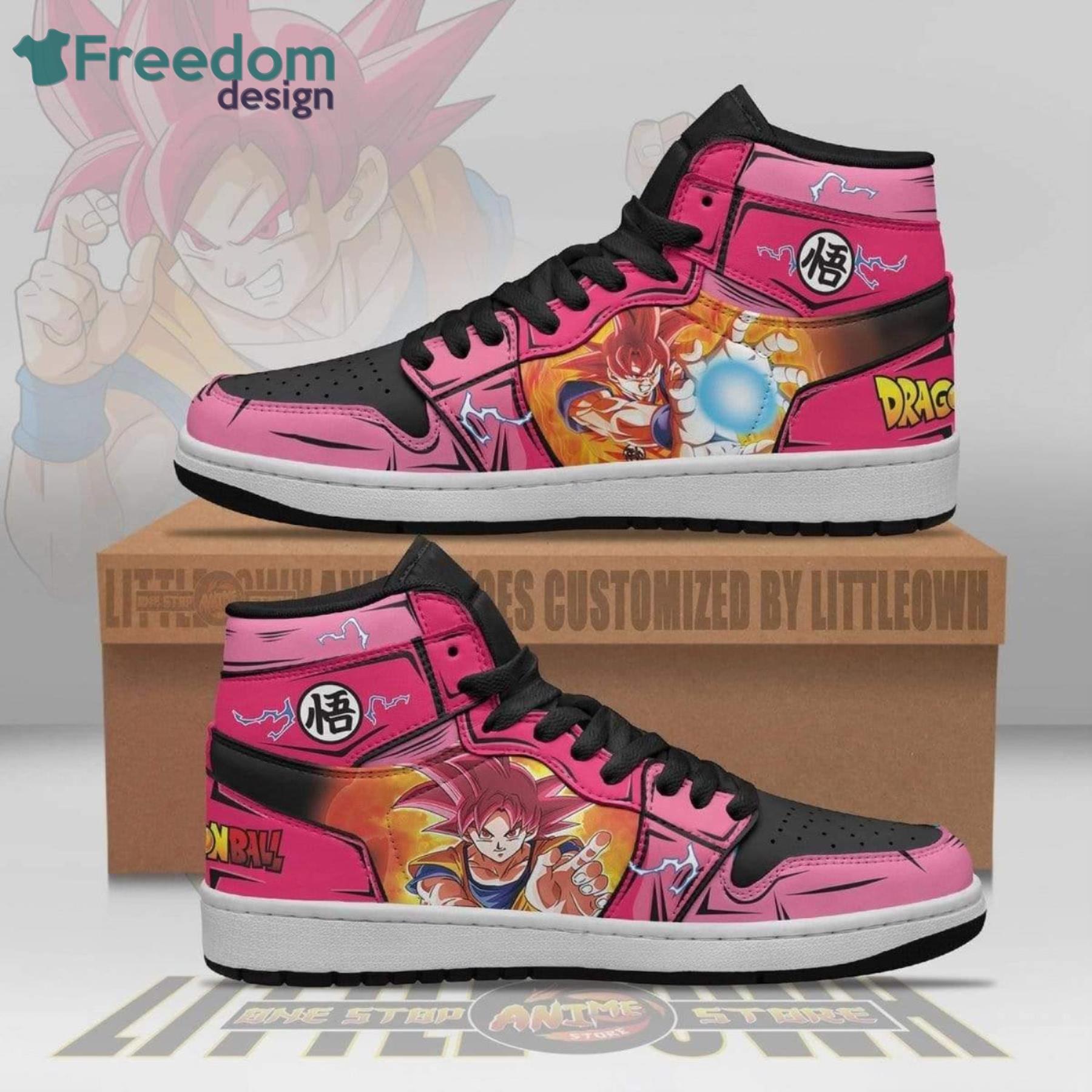 Goku Air Jordan Hightop Shoes Super Saiyan God Anime