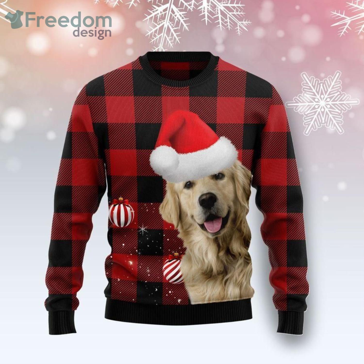 Golden Retriever Dog Christmas Ugly Sweater