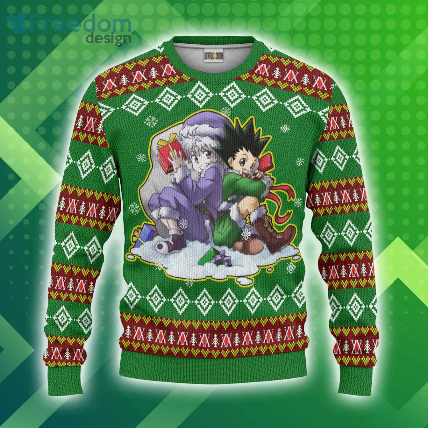 Gon & Killua Cute Christmas Ugly Sweater Hunter X Hunter Anime 3D Sweater
