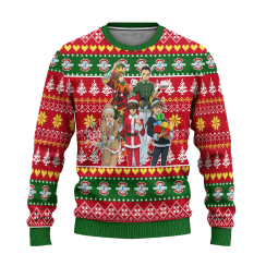 Gundam Team Anime Ugly Christmas Sweater Custom Xmas Gift - AOP Sweater - Red