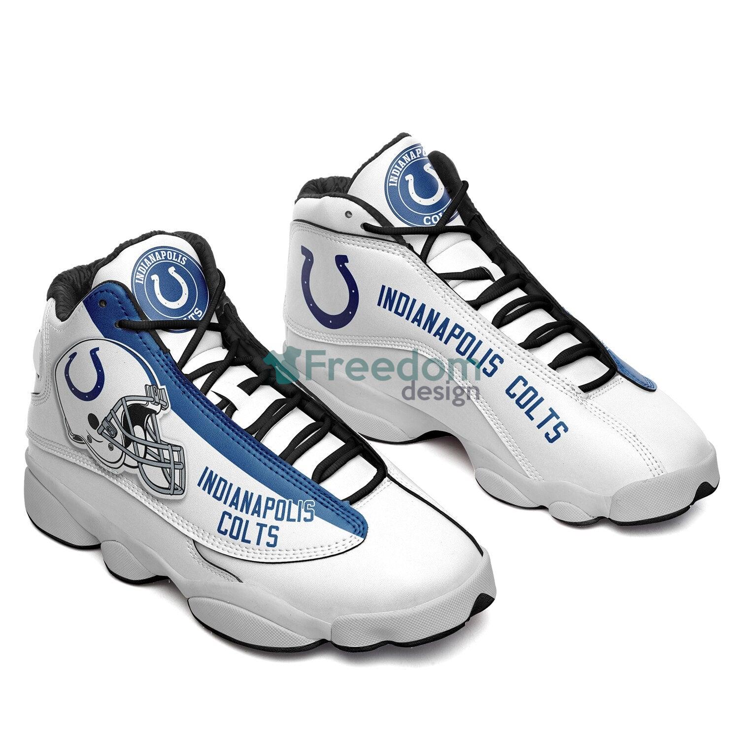 Indianapolis Colts Team Lover Air Jordan 13 Sneaker Shoes For Fans