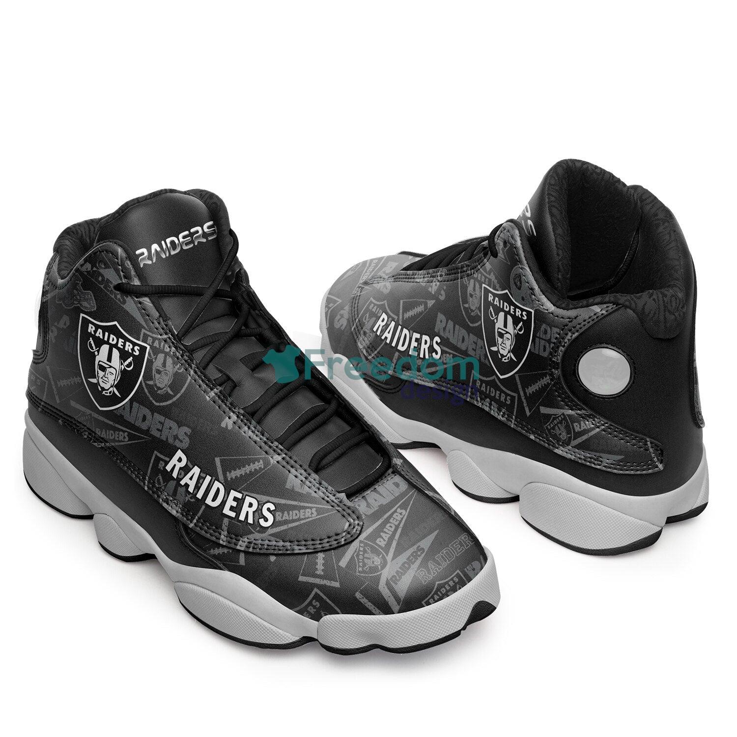 Las Vegas Raiders Air Jordan 13 Sneaker Shoes For Fans