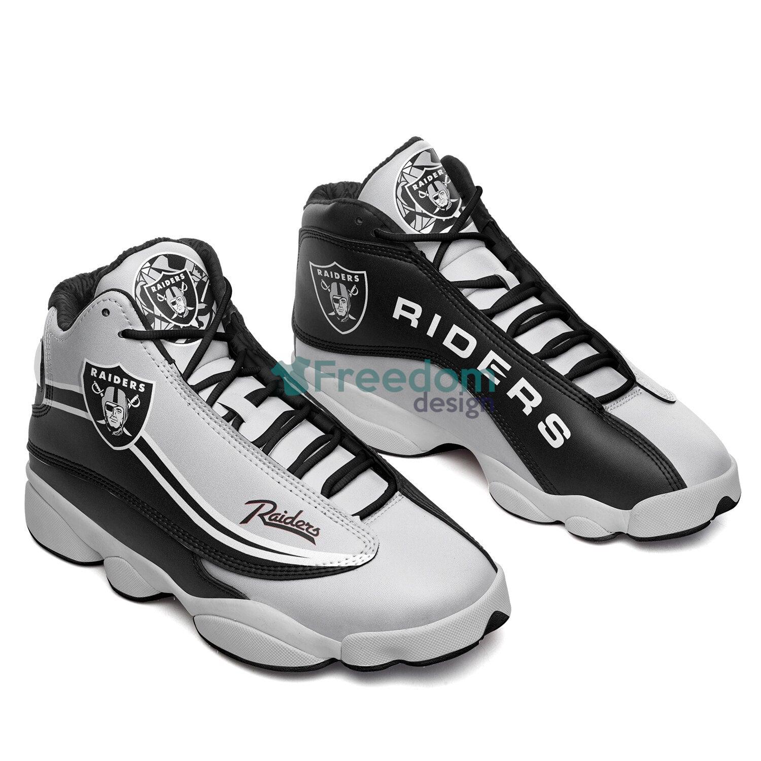 Las Vegas Raiders Custom Name Air Jordan 13 Shoes For Fans