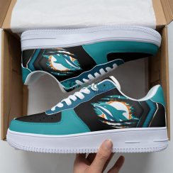 Logo Miami Dolphins Lover Best Gift Air Force Shoes For Fans Product Photo 1