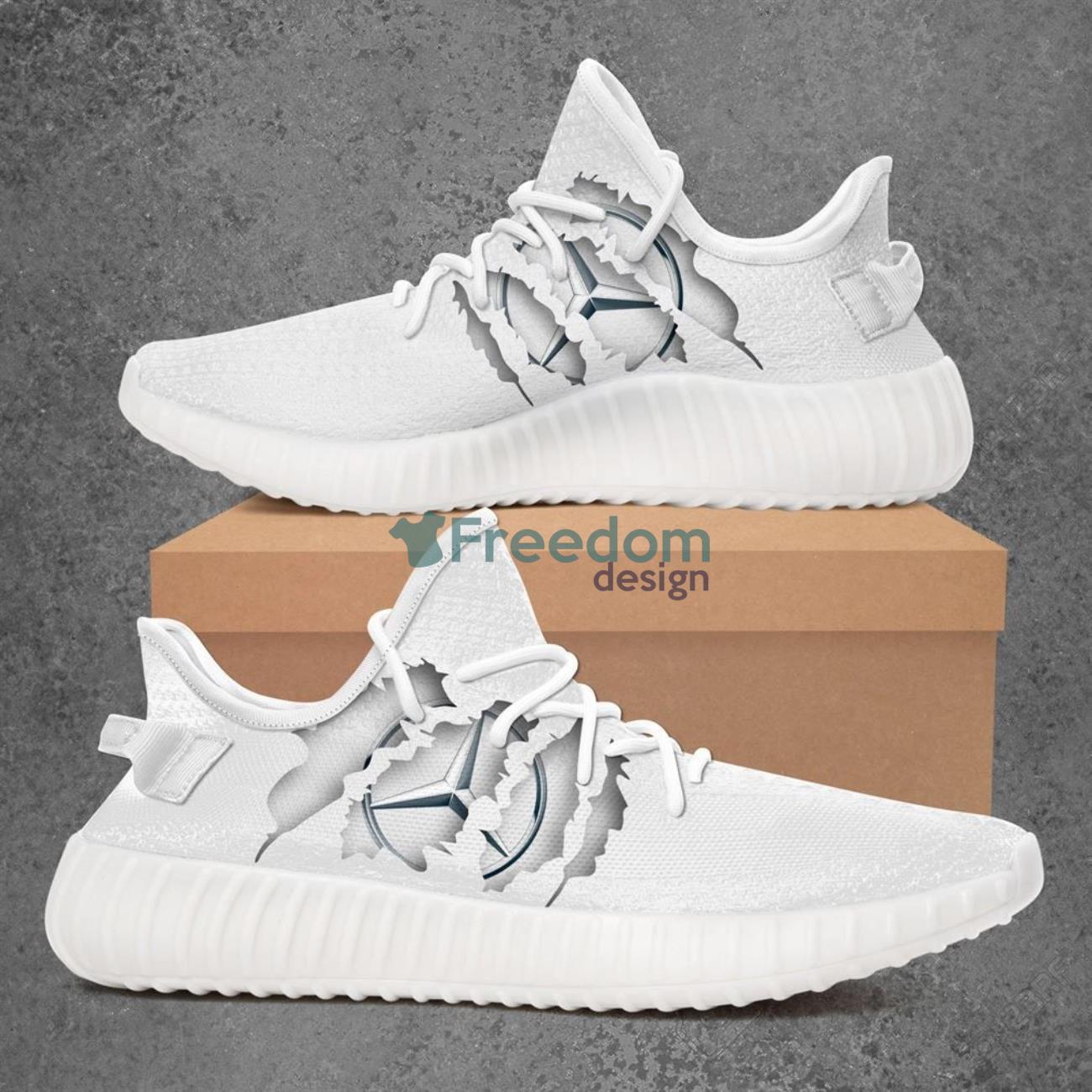 Mercedes-Benz Car Yeezy White Shoes Sport Sneakers Product Photo 2