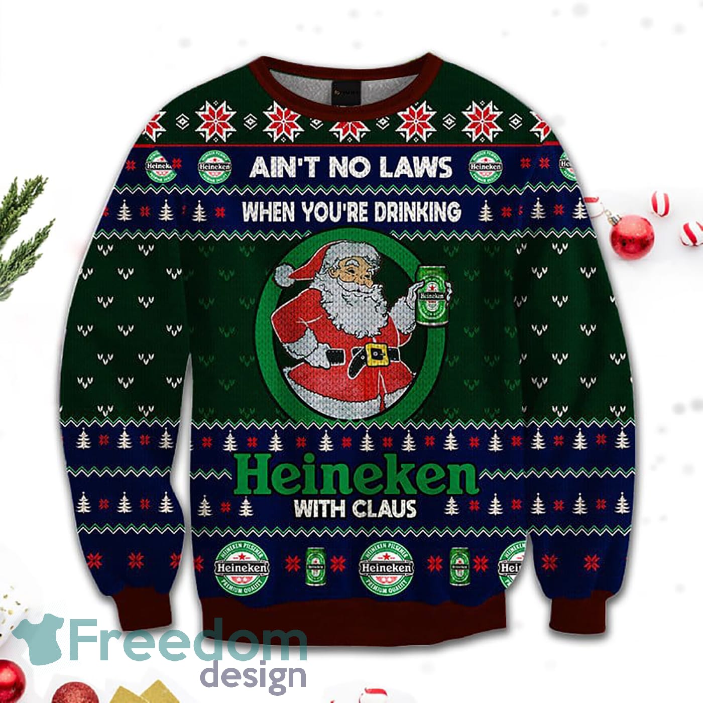 Merr Christmas Ain't No Laws When You Drink J?germeister With Claus Sweatshirt