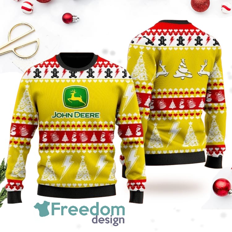 Merry Christmas John Deere Lightning Strike Christmas Sweater