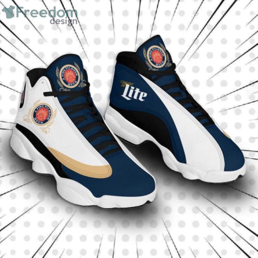Miller Lite Navy And Red Air Jordan 13 Sneakers Shoes