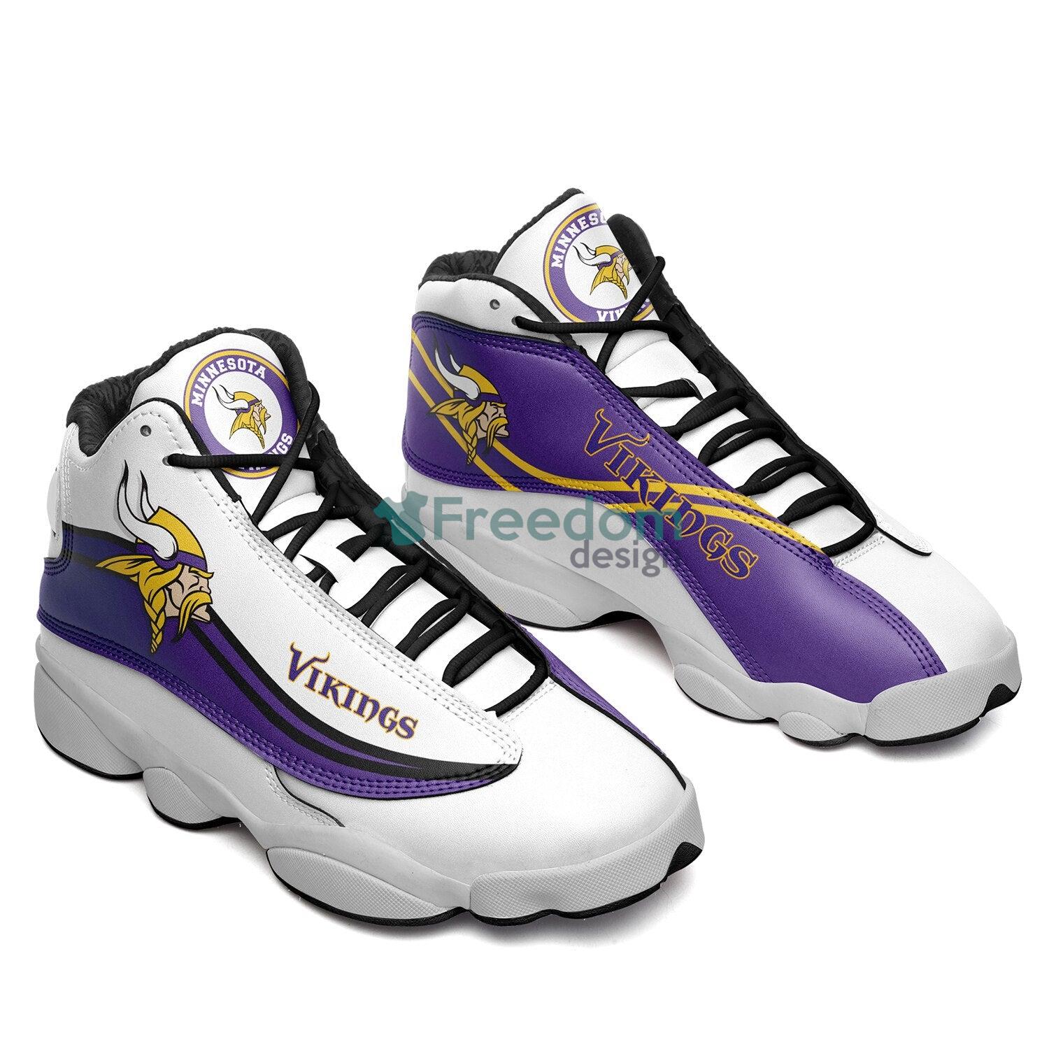 Minnesota Vikings Fans Air Jordan 13 Sneaker Shoes For Fans