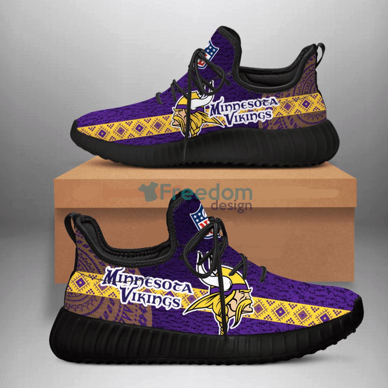 Minnesota Vikings Logo Sneaker Reze Shoes For Fans