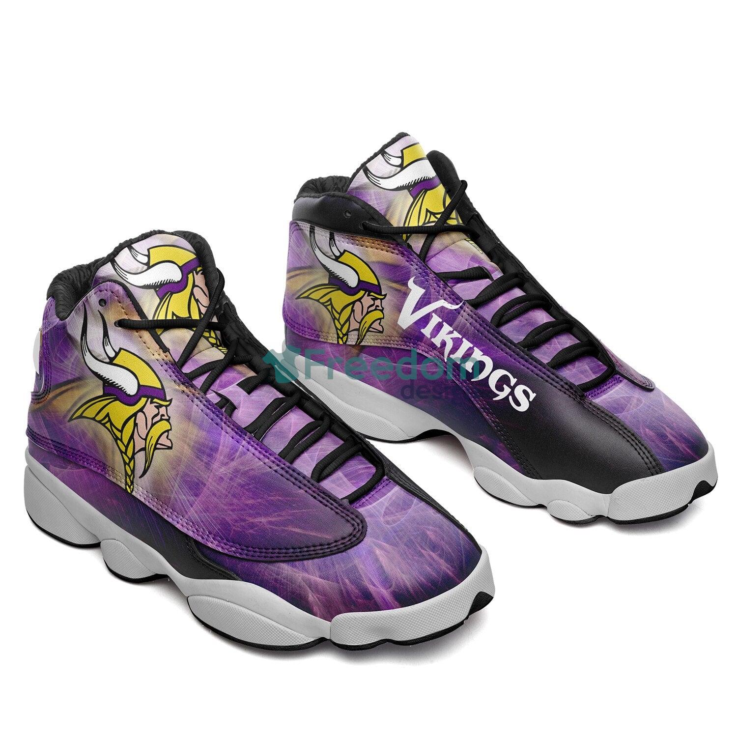 Minnesota Vikings Team Air Jordan 13 Sneaker Shoes For Fans
