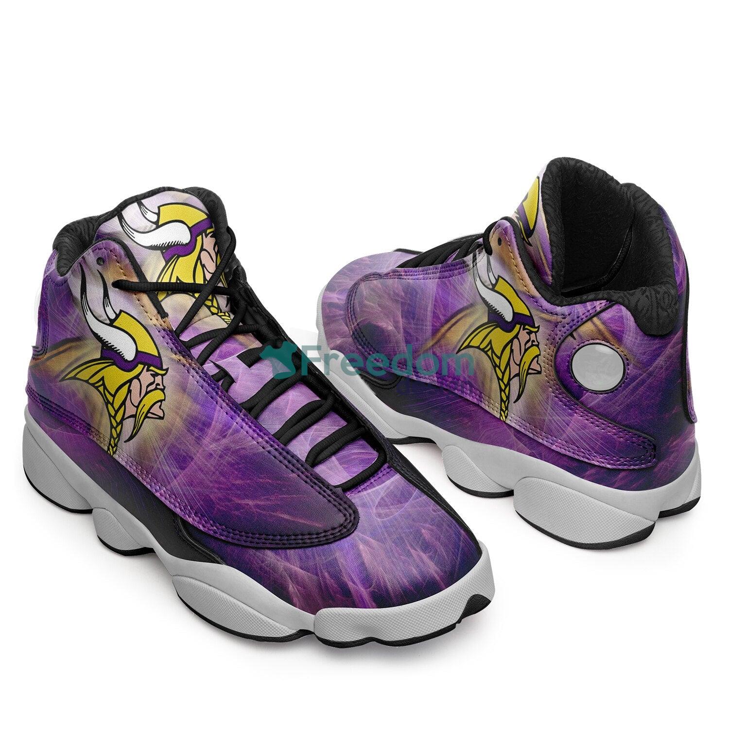 Minnesota Vikings Team Air Jordan 13 Sneaker Shoes For Fans