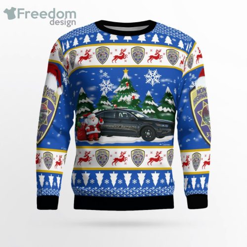Montana Highway Patrol Ford Taurus 2016 Christmas Sweater