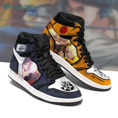 Naruto And Sasuke Anime Air Jordan Hightop Shoes