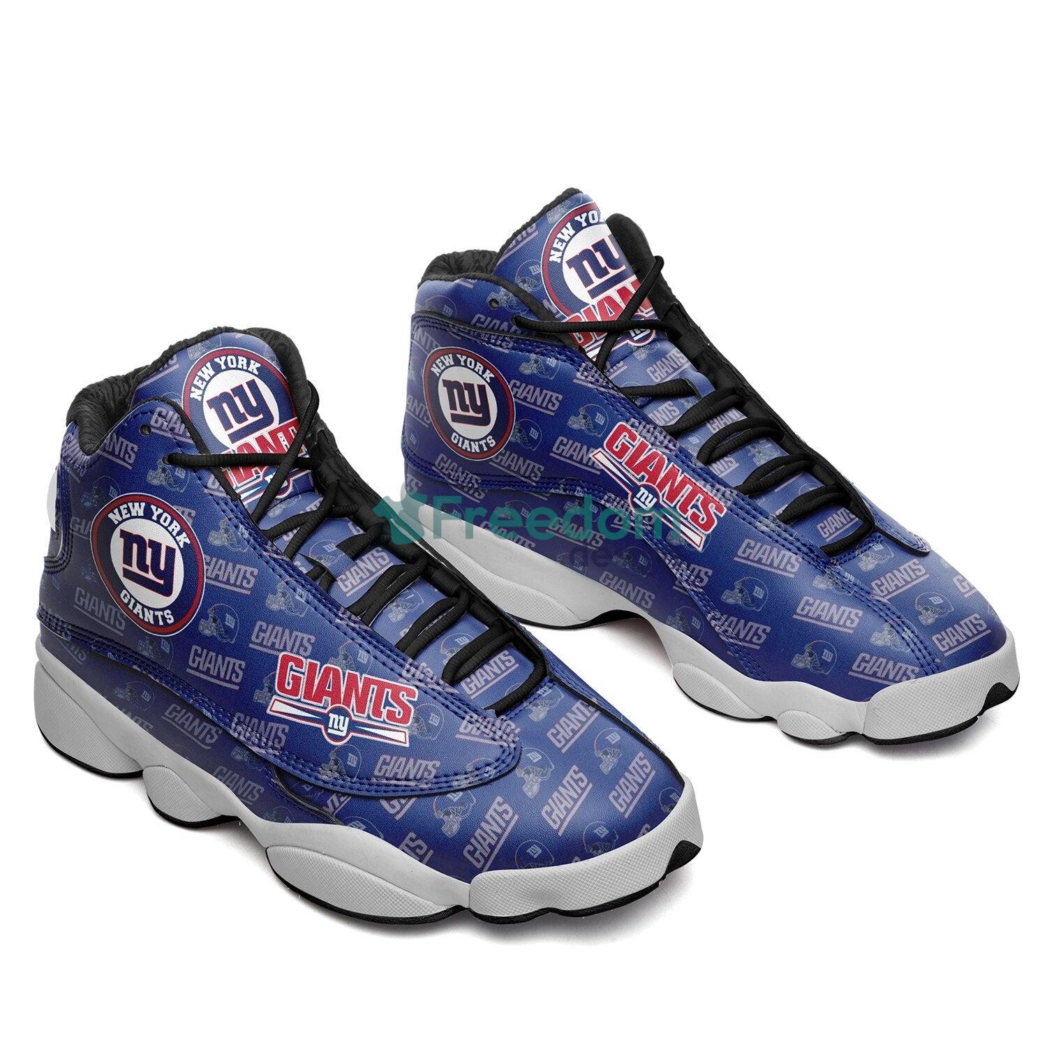 New York Giants Logo All Over Print Air Jordan 13 Sneaker Shoes For Fans