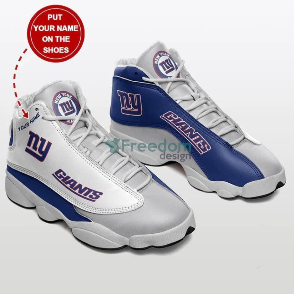 New York Giants Team White Air Jordan 13 Shoes For Fans
