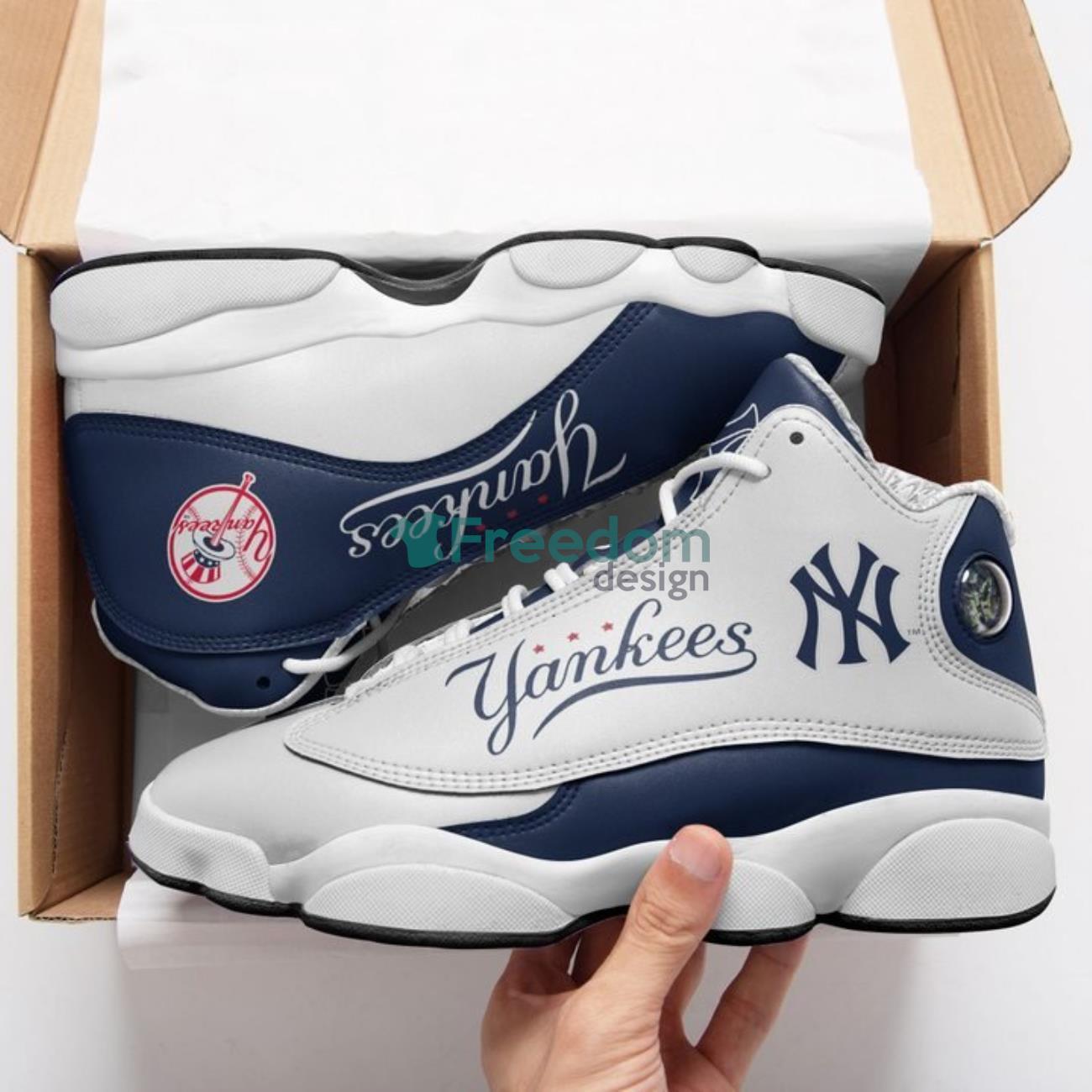 New York Yankees Team Air Jordan 13 Sneaker Shoes For Fans