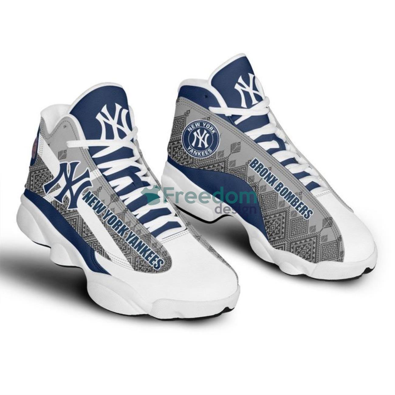 New York Yankees Team White Air Jordan 13 Shoes For Fans