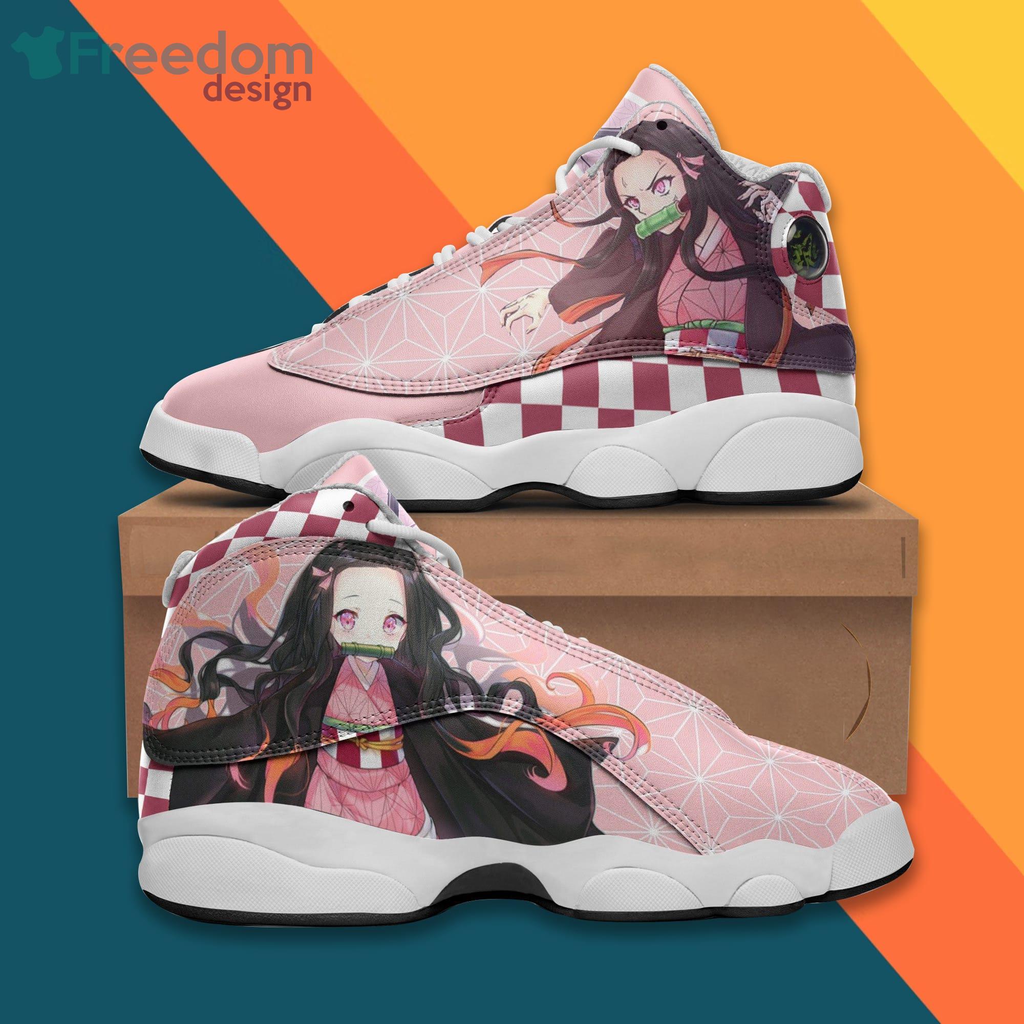 Nezuko Kamado Shoes Kny Anime Air Jordan 13 Sneakers
