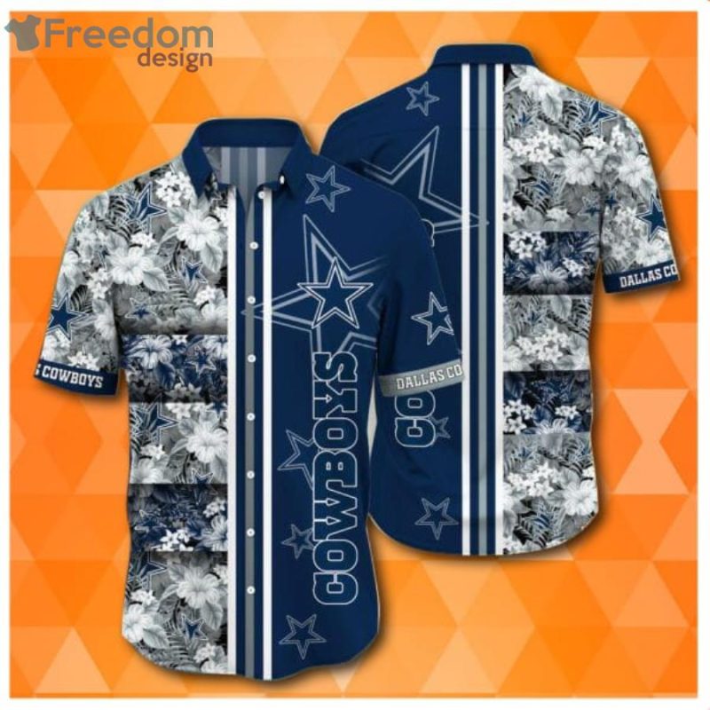 Hawaiian Shirt For Dallas Cowboy Team Fans With Hibiscus Pattern