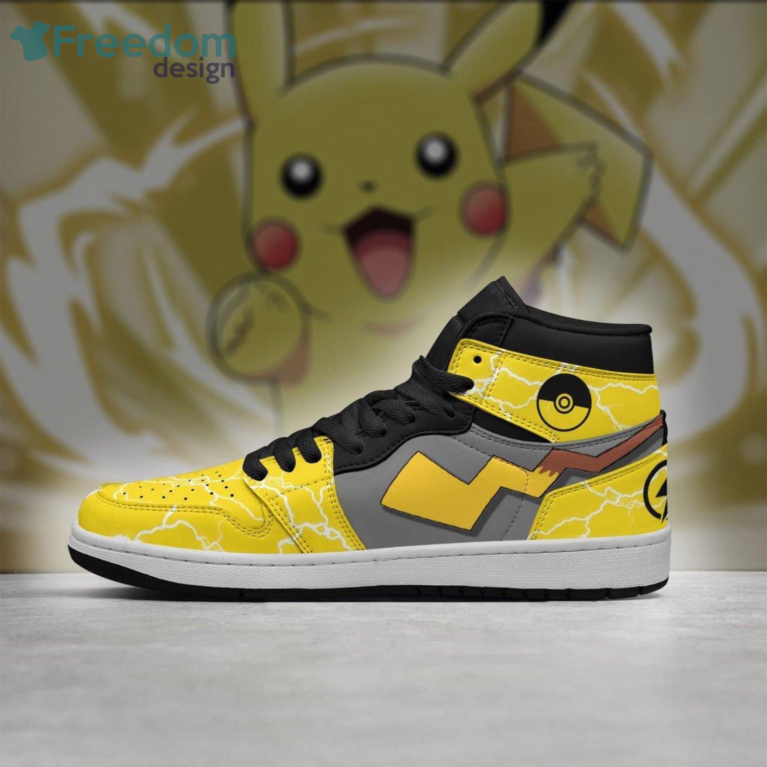 Pikachu Pokemon Anime Air Jordan Hightop Shoes