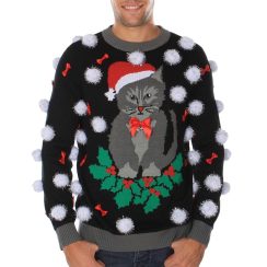 Pin On Ugly Sweater Party - AOP Sweater - Black