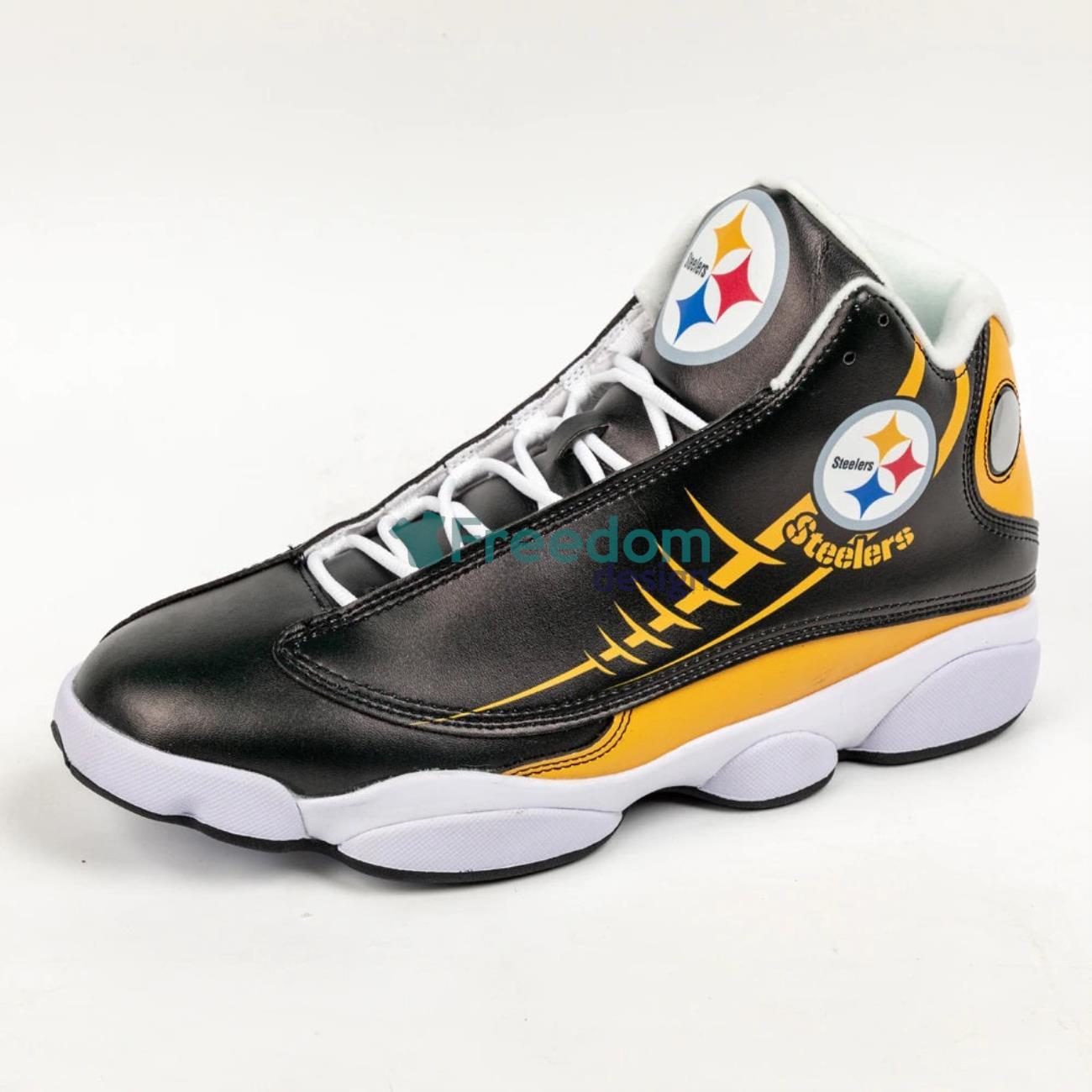 Pittsburgh Steelers Team 3D Air Jordan 13 Sneaker Shoes For Fans