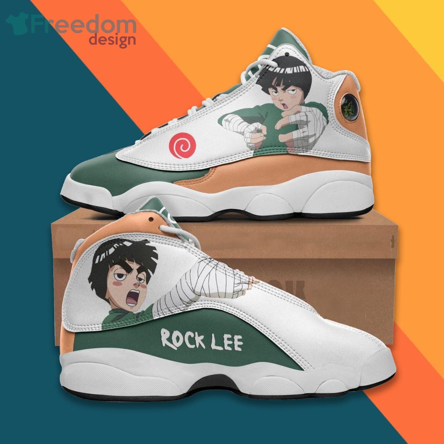 Rock Lee Shoes Anime Air Jordan 13 Sneakers