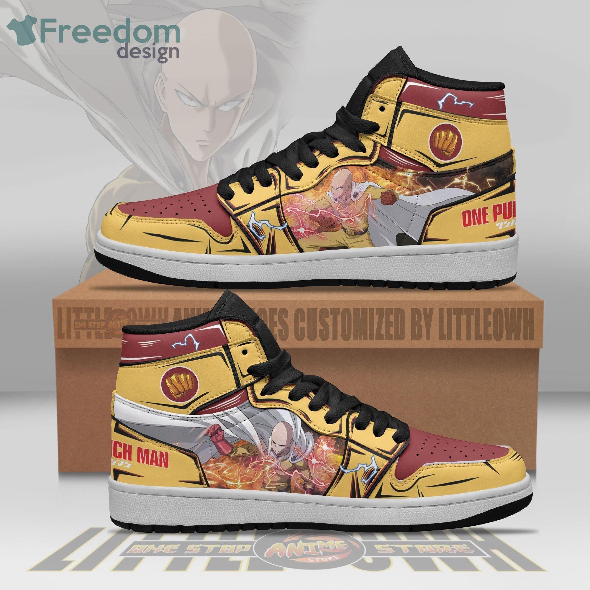 Saitama One Punch Man Anime Air Jordan Hightop Shoes