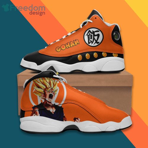 Son Gohan Shoes Dragon Ball Kanji Anime Air Jordan 13 Sneakers
