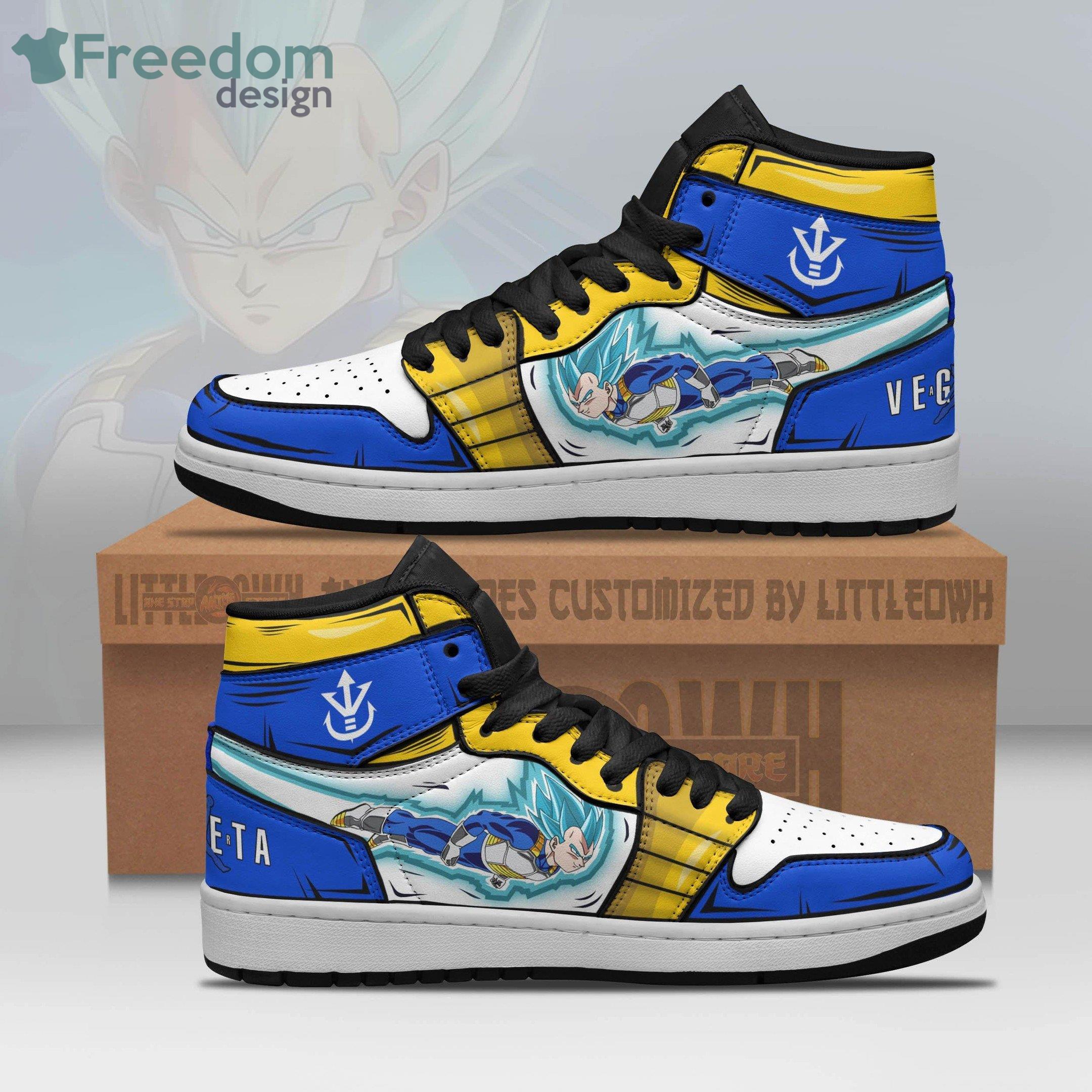 Vegeta Super Saiyan Blue Dragon Ball Anime Air Jordan Hightop Shoes
