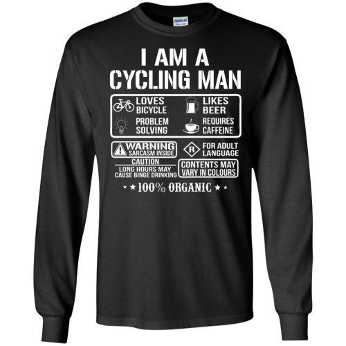 Cycling T Shirt: I Am A Cycling Man, Loves Bicycle T Shirt