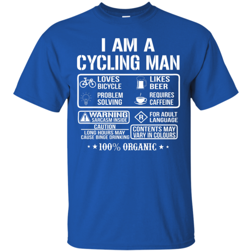 Cycling T Shirt: I Am A Cycling Man, Loves Bicycle T Shirt