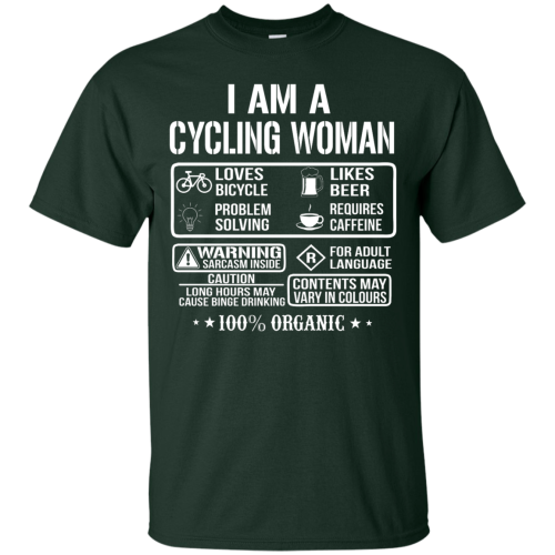 Cycling T Shirt: I Am A Cycling Woman, Loves Bicycle T Shirt