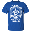 Never Underestimate An Old Man Who Was Born In January T Shirts