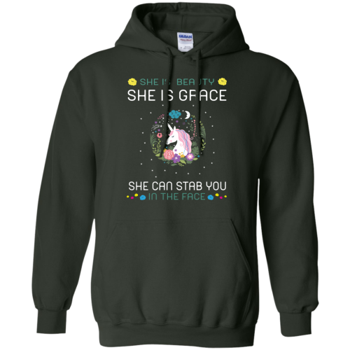 She is beauty she is grace she can stab you in the face t shirts, hoodies, tank