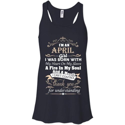 I'm An April Girl I Was Born With My Heart On My Sleeve T Shirts, Tank Top