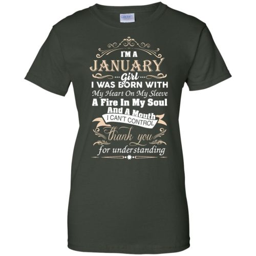 I'm A January Girl I Was Born With My Heart On My Sleeve T Shirts, Tank Top