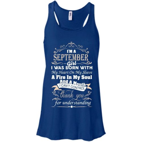 I'm A September Girl I Was Born With My Heart On My Sleeve T Shirts, Tank Top